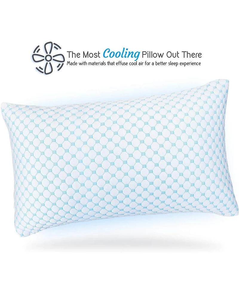 Nestl Heat and Moisture Reducing Ice Silk and Gel Infused Memory Foam Pillow
