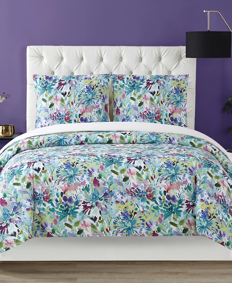 Christian Siriano New York Dahlia 3 Piece Duvet Cover Set, King