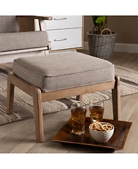 Furniture Sigrid Mid-Century Modern Upholstered Ottoman