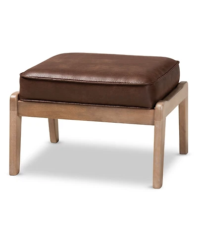 Furniture Sigrid Mid-Century Modern Upholstered Ottoman