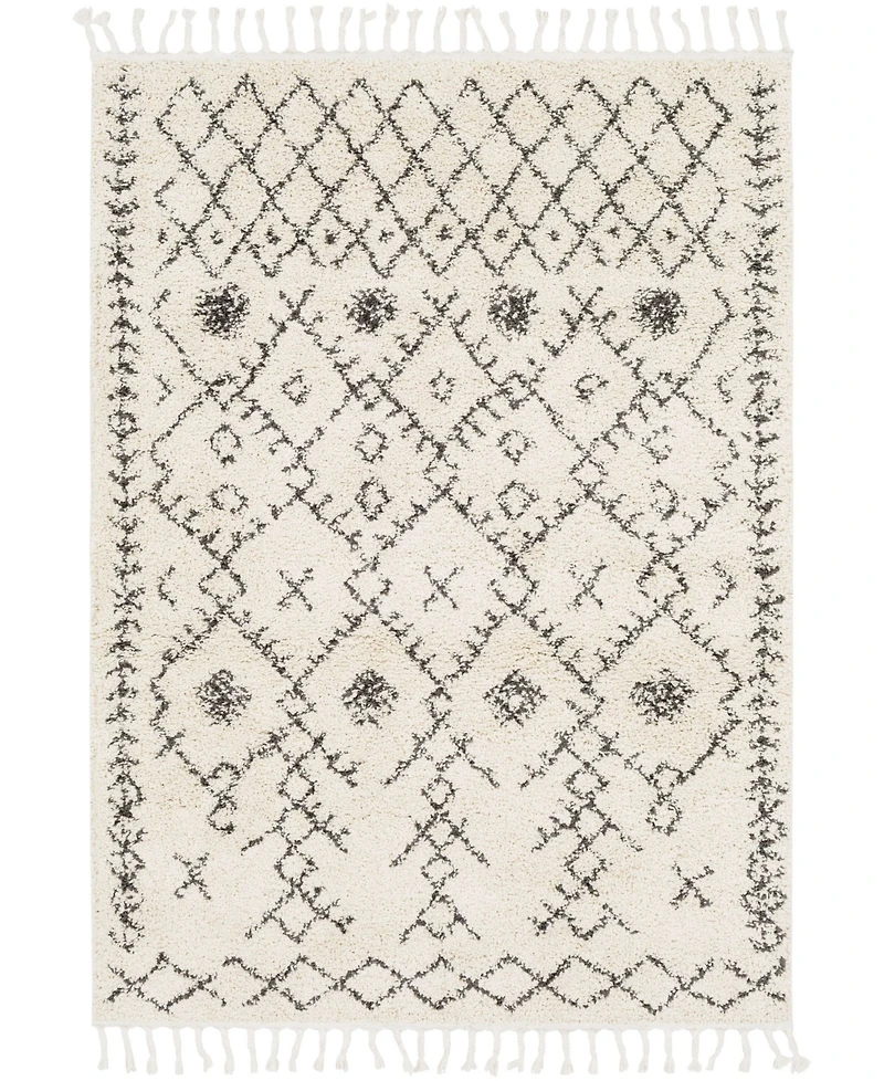 Livabliss Berber Shag Bbe-2302 Charcoal 2' x 2'11" Area Rug