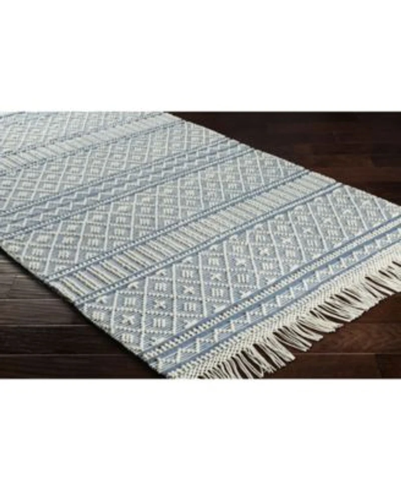 Closeout Livabliss Farmhouse Tassels Fts 2301 Denim Rug