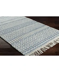 Closeout Livabliss Farmhouse Tassels Fts 2301 Denim Rug