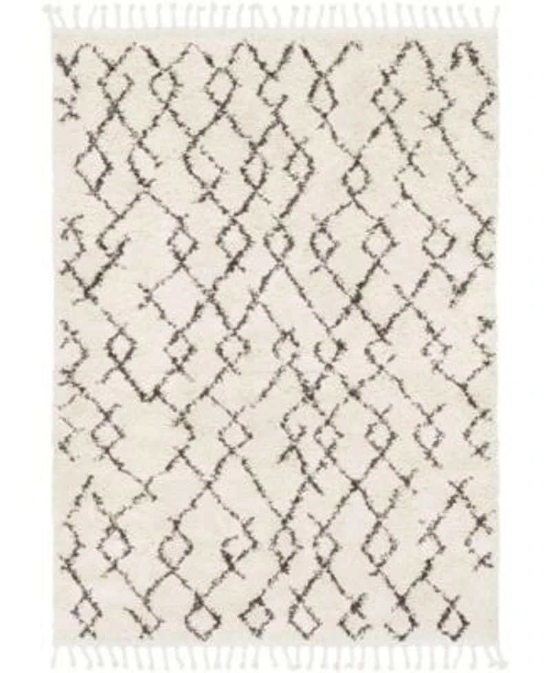 Livabliss Berber Shag Bbe Charcoal Area Rug