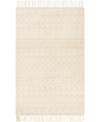 Livabliss Farmhouse Tassels Fts-2305 White 5' x 7'6" Area Rug