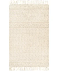 Livabliss Farmhouse Tassels Fts-2305 White 5' x 7'6" Area Rug