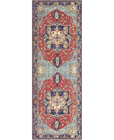 Livabliss Iris Irs- Red 2'6" x 7'6" Runner Area Rug