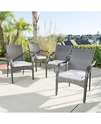 Noble House San Pico Stacking Chairs, Set of 4