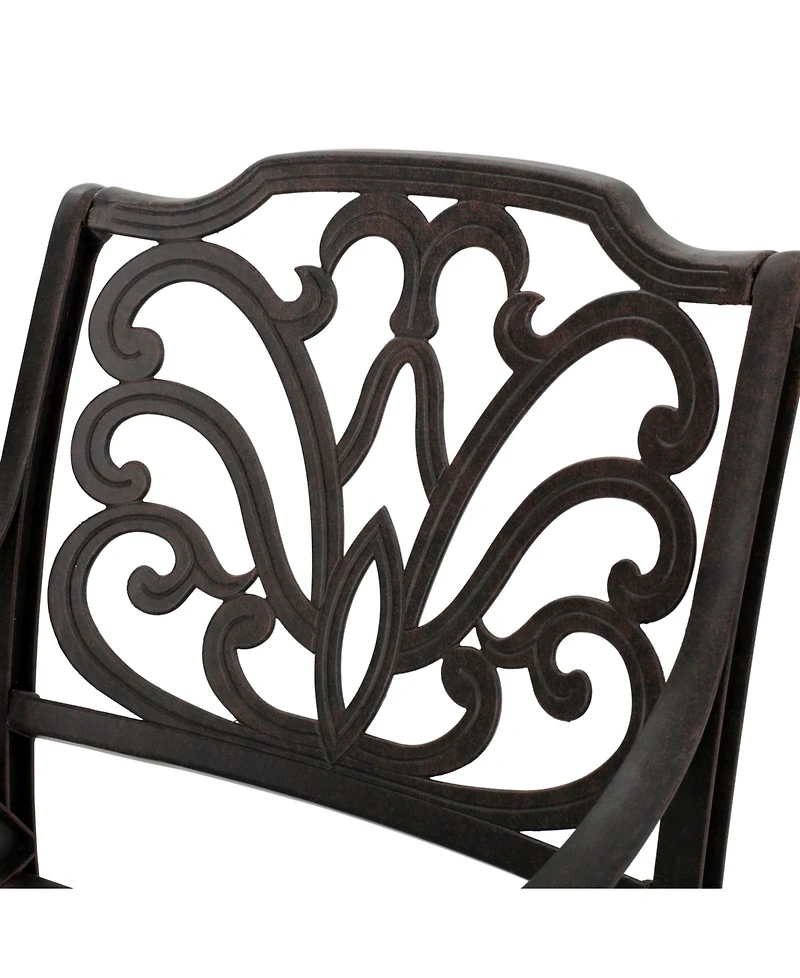 Noble House Alfresco Outdoor Cast Dining Chairs, Set of 2