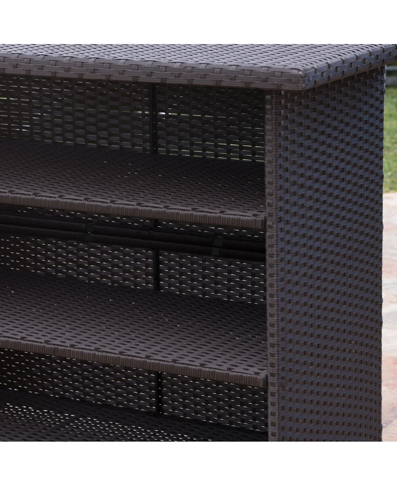 Noble House Levont Contemporary Outdoor Bar