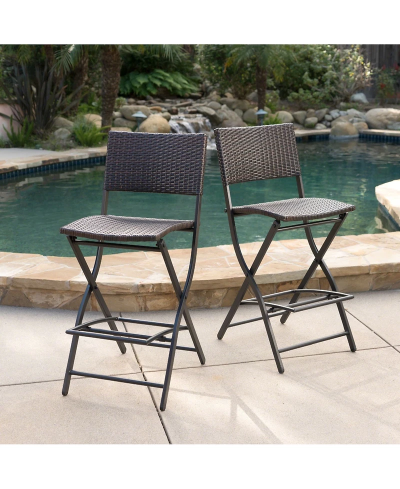 Noble House Margarita Outdoor Barstools, Set of 2