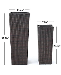 Noble House Everest Outdoor Flower Pots, Set of 2