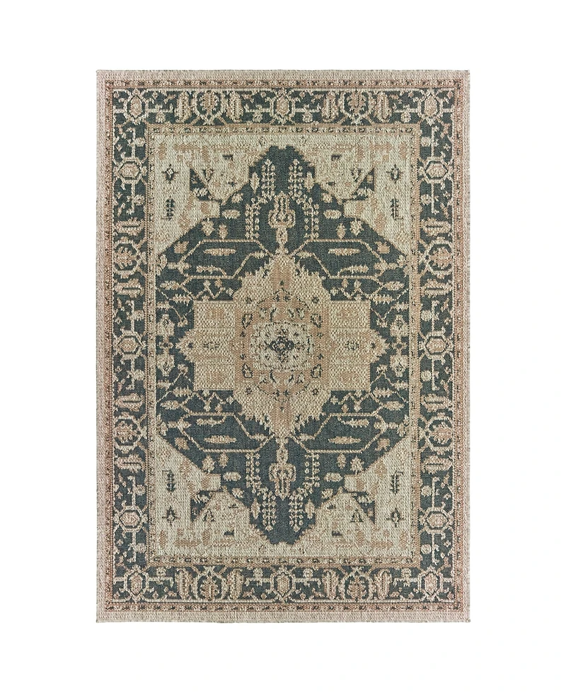 Oriental Weavers Latitude 001J3 Gray 7'10" x 10' Outdoor Area Rug