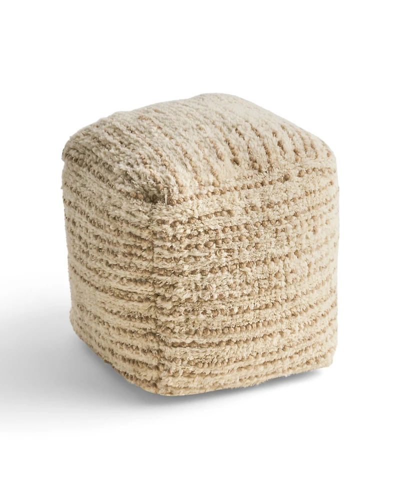 Noble House Calzona Boho Ottoman Pouf