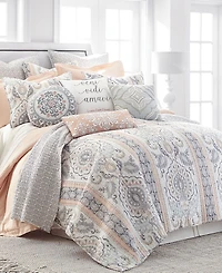 Levtex Darcy Medallion Stitch Decorative Pillow, 12" x 24"