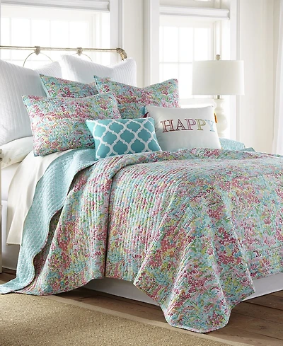 Levtex Karola Floral Reversible 3-Pc. Quilt Set, Full/Queen