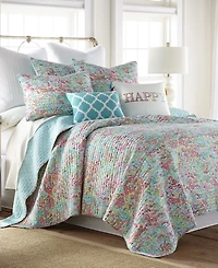 Levtex Karola Floral Reversible 3-Pc. Quilt Set, Full/Queen