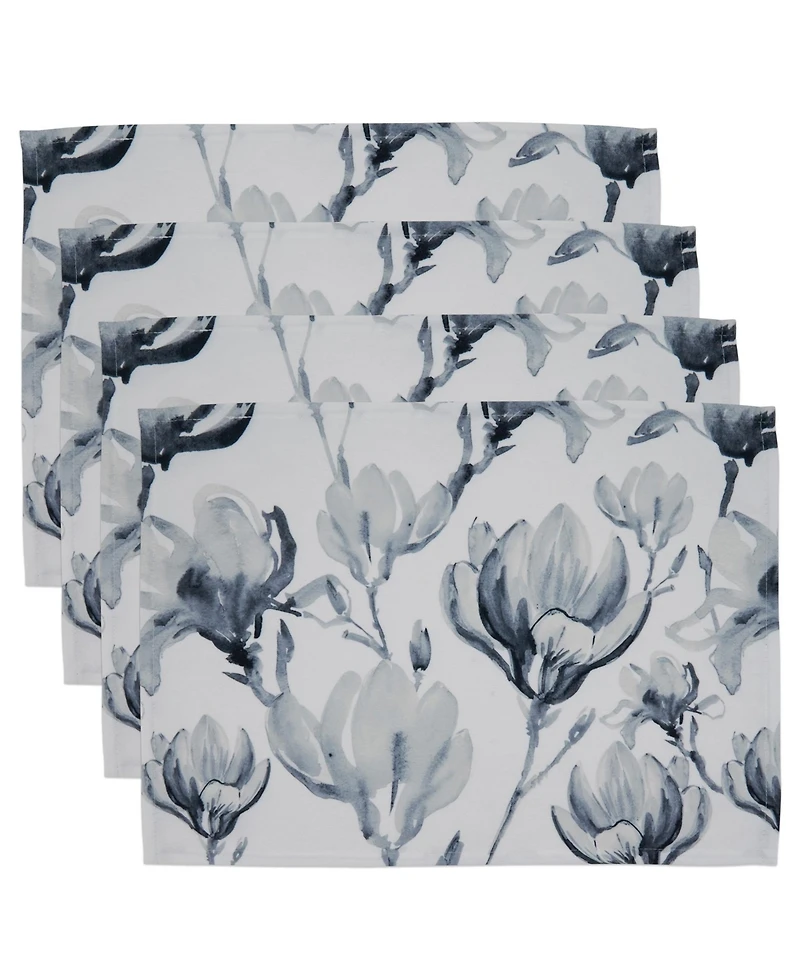 Saro Lifestyle Watercolor Floral Placemat Set of 4
