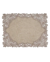 Saro Lifestyle Embroidered Lace Napkin Placemat Set of 2