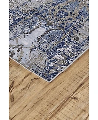 Feizy Gaspar R3834 Blue 6'7" x 9'6" Area Rug