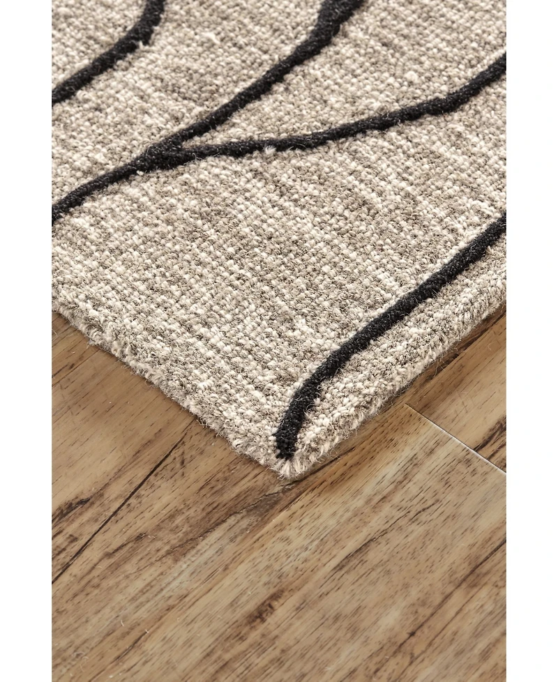 Feizy Enzo R8734 Black 2' x 3' Area Rug