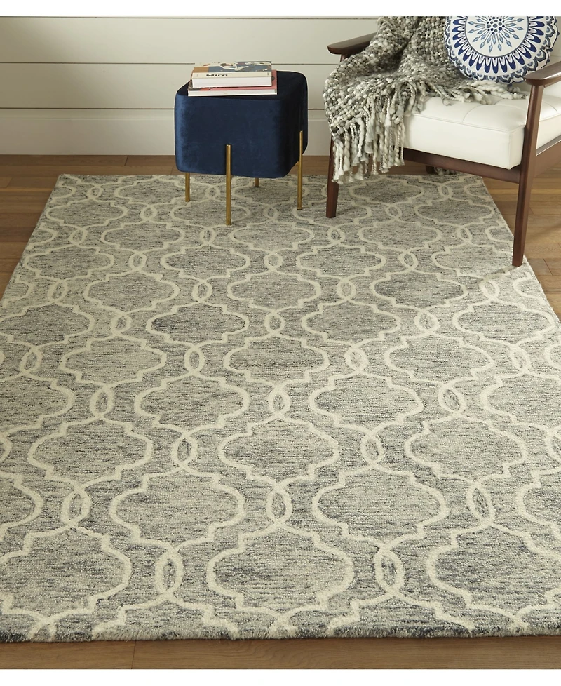 Feizy Belfort R8775 Gray 5' x 8' Area Rug