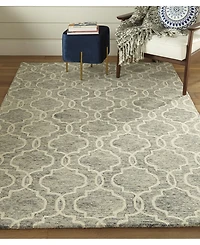 Feizy Belfort R8775 Gray 5' x 8' Area Rug