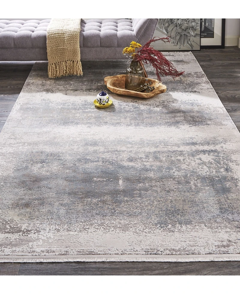 Feizy Cadiz R3888 Silver 2'2" x 3'2" Area Rug