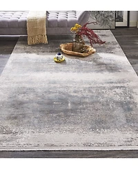 Feizy Cadiz R3888 Silver 2'2" x 3'2" Area Rug