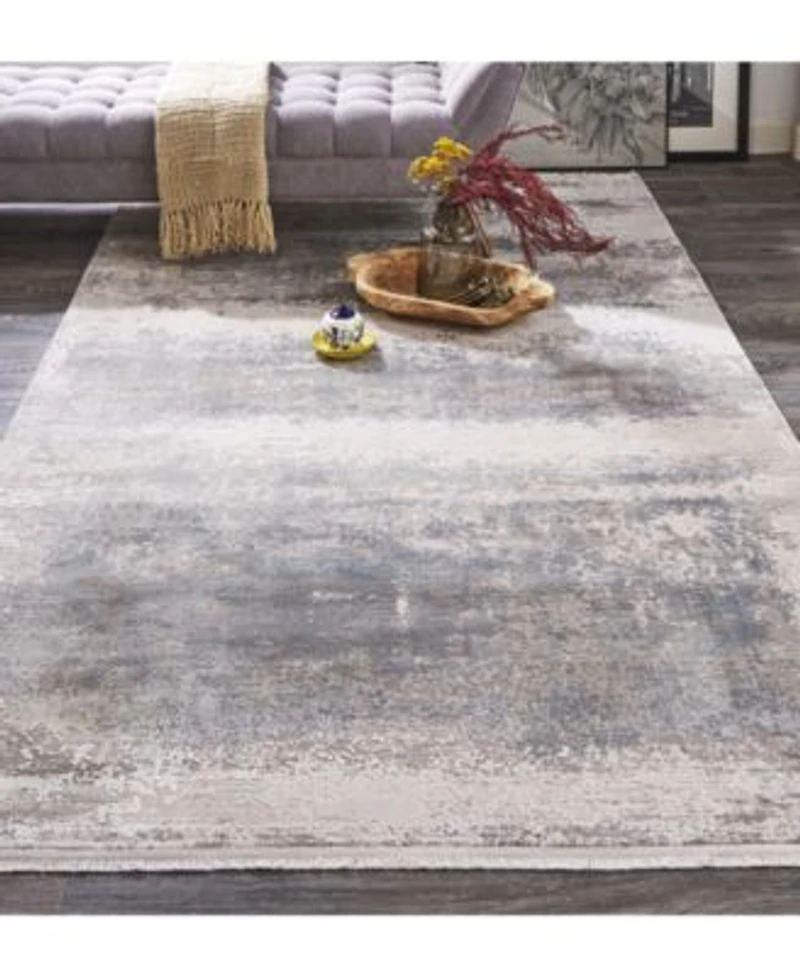 Simply Woven Rayne R3888 Silver Area Rug