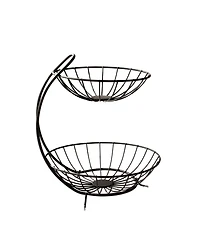 Spectrum Diversified Yumi 2-Tier Server Sturdy Steel Stacked Fruit Bowls