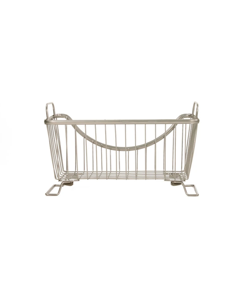 Spectrum Diversified Ashley Stackable Wire Basket with Raised Feet and Looped Handles, Small