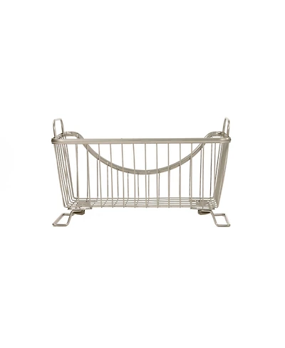 Spectrum Diversified Ashley Stackable Wire Basket with Raised Feet and Looped Handles, Small