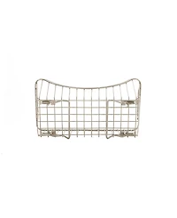 Spectrum Diversified Ashley Stackable Wire Basket with Raised Feet and Looped Handles, Small