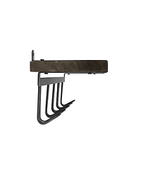 Spectrum Vintage-like Living Wall Mount 5-Hook Wood Shelf
