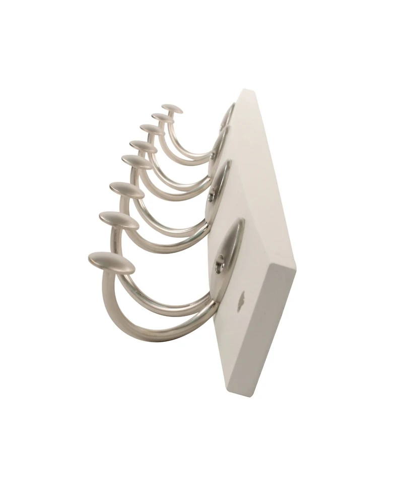 Spectrum Stratford Wall Mount 4-Double Hook Wood Rack