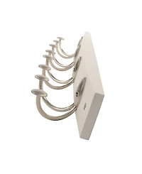 Spectrum Stratford Wall Mount 4-Double Hook Wood Rack