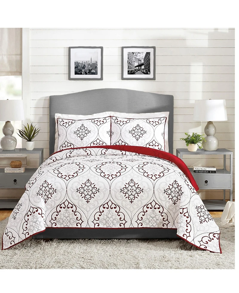 Modern Heirloom Chambers Quilt Set, Full/Queen