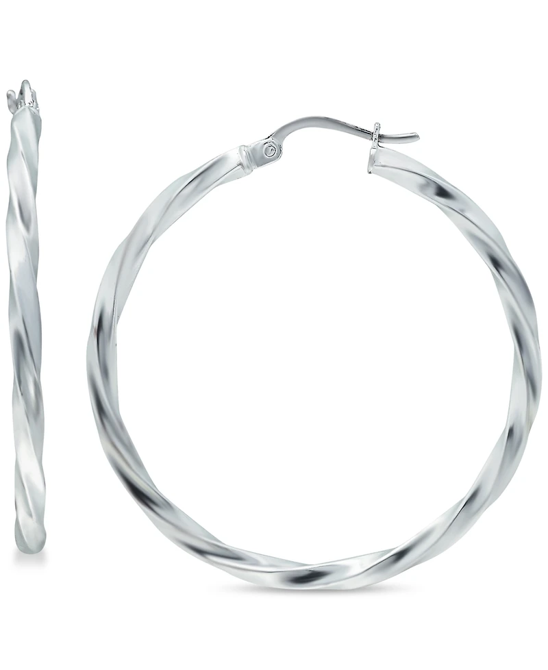 Giani Bernini Twist Hoop Earrings in Sterling Silver, Created for Macy's
