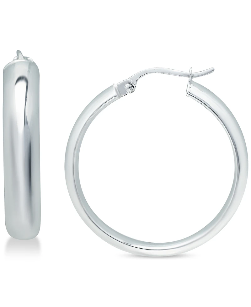Giani Bernini Small Polished Hoop Earrings in Sterling Silver, 25mm, Created for Macy's