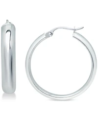 Giani Bernini Small Polished Hoop Earrings in Sterling Silver, 25mm, Created for Macy's
