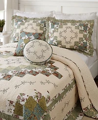 Modern Heirloom Olivia Embroidered Decorative Pillow, 14" Round