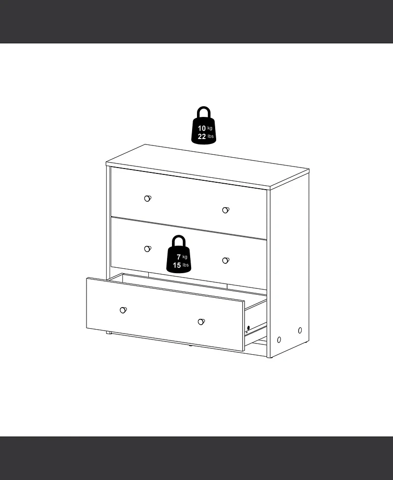 Portland 3-Drawer Chest