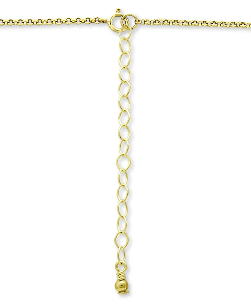 Giani Bernini Cubic Zirconia Clam Shell Pendant Necklace in 18k Gold-Plated Sterling Silver, 16" + 2" extender, Created for Macy's