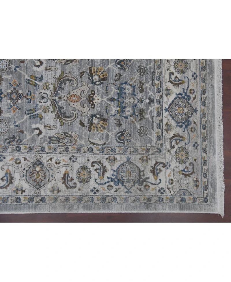 Amer Rugs Arcadia Arc-2 Gray/Ivory 7'1" x 10' Area Rug