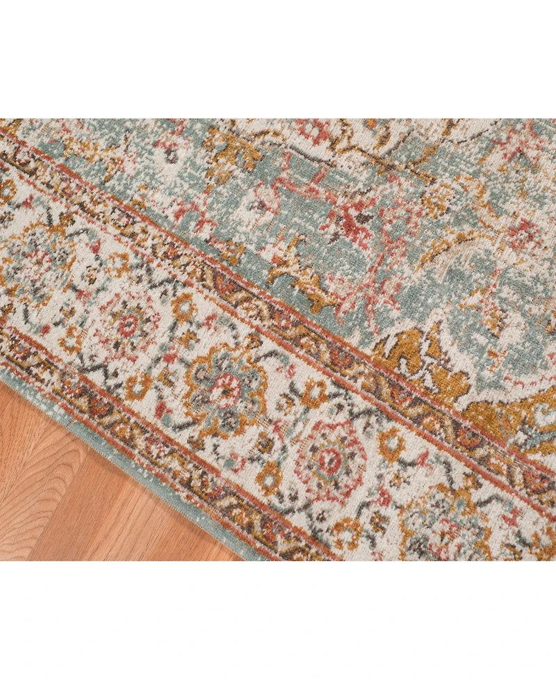 Amer Rugs Eternal Ete-3 Aqua/Ivory 5'7" x 7'6" Area Rug
