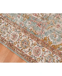 Amer Rugs Eternal Ete-3 Aqua/Ivory 5'7" x 7'6" Area Rug