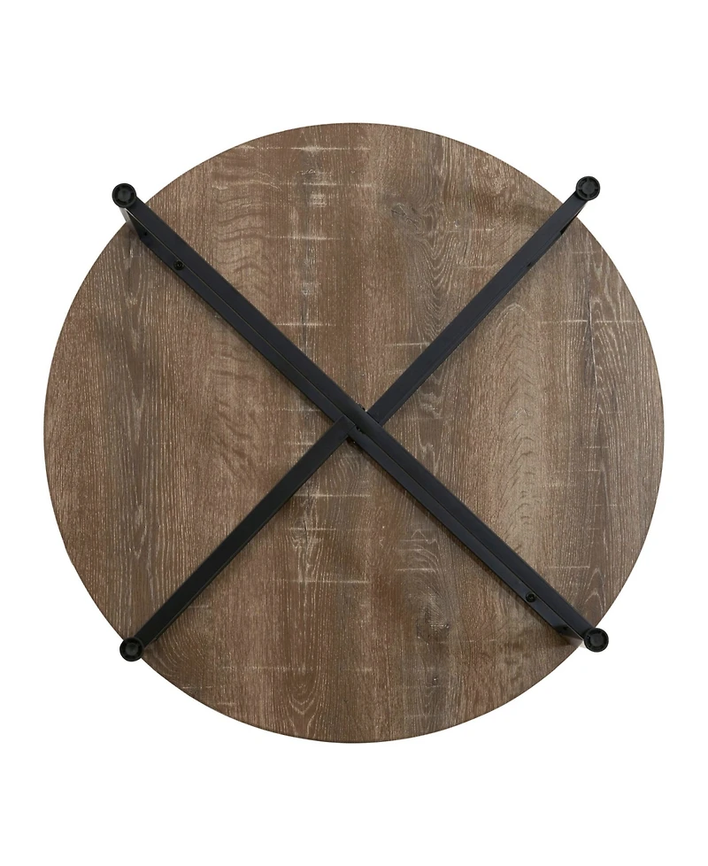 Household Essential Round Coffee Table With Frame