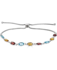 Multi-Gemstone Bolo Bracelet (4-1/5 ct. t.w.) in Sterling Silver