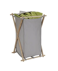 Wood X Frame Hamper